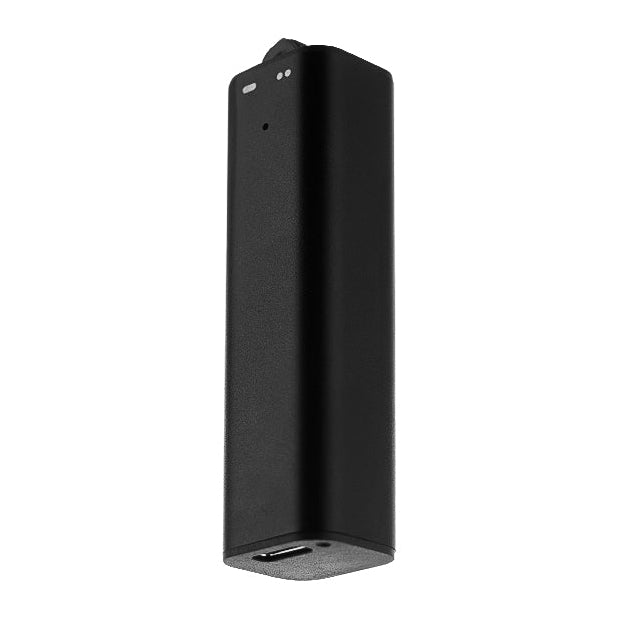 Voice activated recorder Pro, angled view, USB-C port